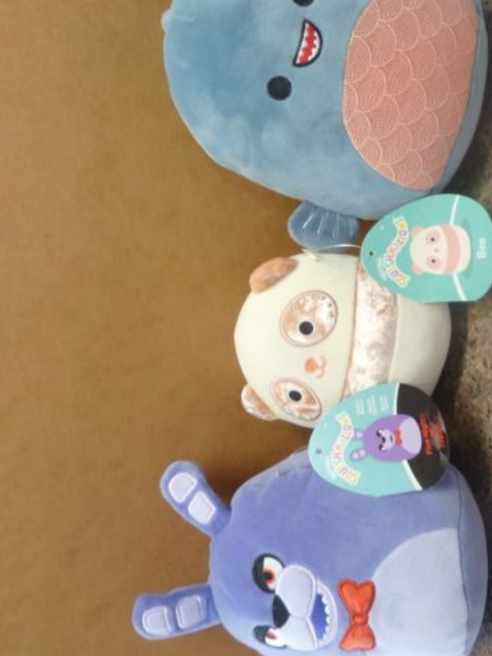 Set of 3 - Squishmallows Plush. Bee 5", Kurtz 8" and Five nights at Freddy's 9"